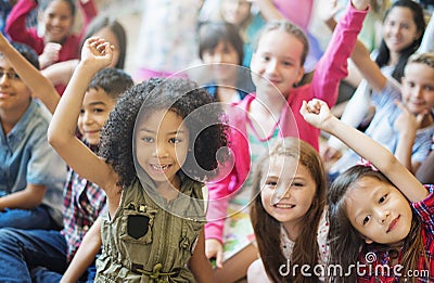 School Children Cheerful Variation Concept Stock Photo