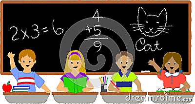 School Children Classroom/ai Stock Photo