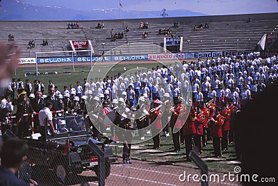 School children parade on National Independence Day Editorial Stock Photo