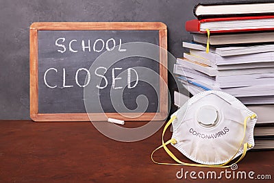 School closed due to coronavirus Stock Photo