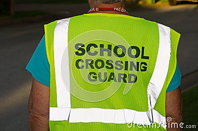 School Crossing Guard Vest Stock Photo