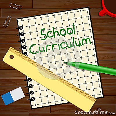 School Curriculum Representing Education Courses 3d Illustration Stock Photo