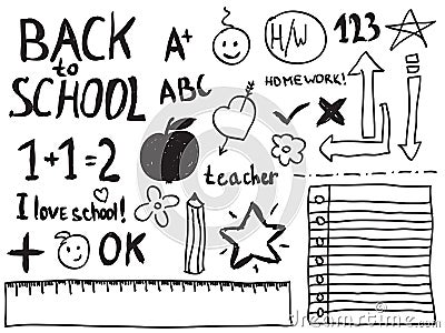 School doodles Vector Illustration