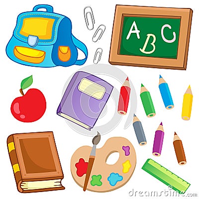 School drawings collection 2 Vector Illustration