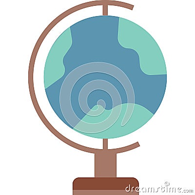 School earth globe icon vector isolated on white Vector Illustration
