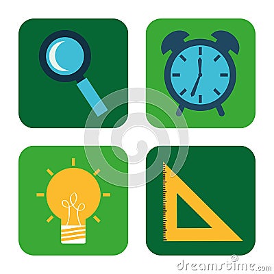 School elements design Vector Illustration