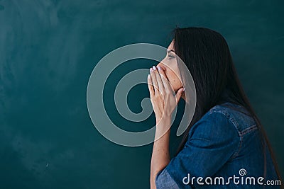 School, English lesson ourse of studying a foreign language. Stock Photo