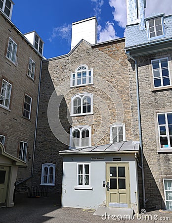 School entrance of the Ursuline Monastery of Quebec City Editorial Stock Photo