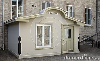 School entrance of the Ursuline Monastery of Quebec City Editorial Stock Photo