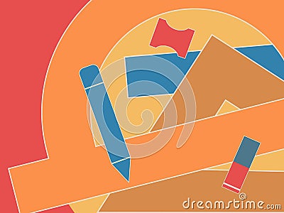 School geometric pattern. Vector Illustration