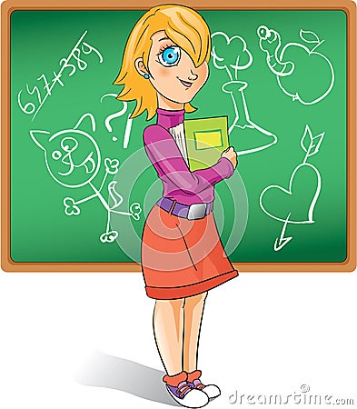 School girl Vector Illustration