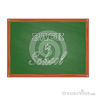 School green board in Cartoon style Vector Illustration