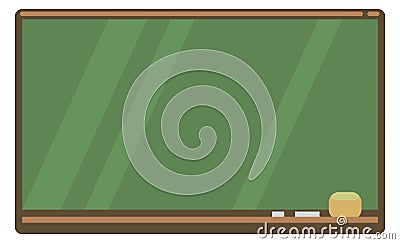 School green board. Chalkboard icon. Study room symbol Vector Illustration