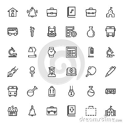 Flat icon set Vector Illustration