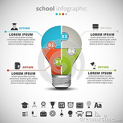 School Infographic Vector Illustration