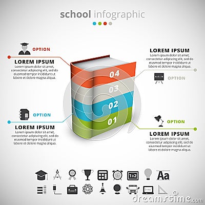 School Infographic Vector Illustration