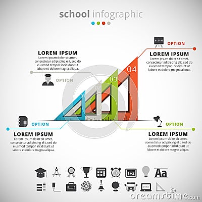 School infographic Vector Illustration