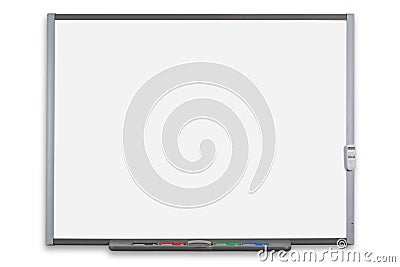 Interactive whiteboard isolated Stock Photo