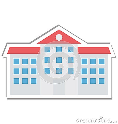 School Isolated Vector Icon Editable Vector Illustration