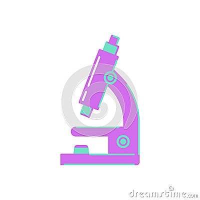 School, laboratory microscope for study and research Cartoon Illustration