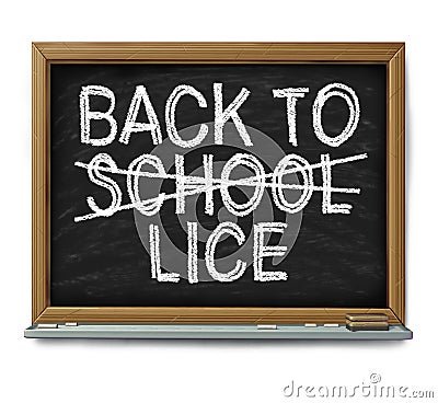 School Lice Problem Cartoon Illustration