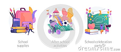 School life abstract concept vector illustrations. Vector Illustration