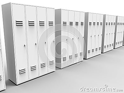 School lockers Cartoon Illustration