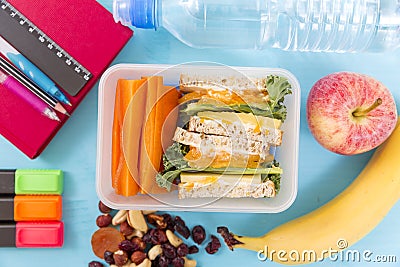 School lunch box Stock Photo