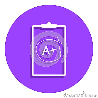 school mark-up badge icon. Simple glyph, flat vector of Education icons for ui and ux, website or mobile application Stock Photo
