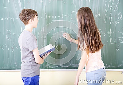 School mathematics Stock Photo