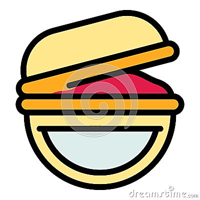 School meal icon vector flat Vector Illustration