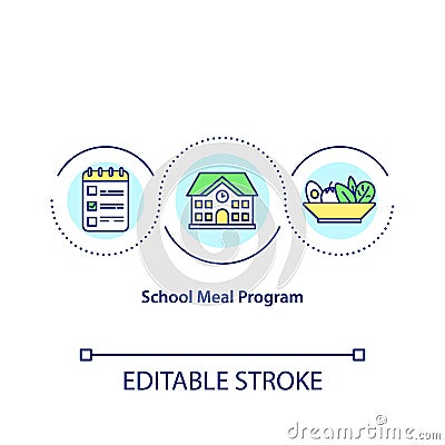 School meal program concept icon Vector Illustration
