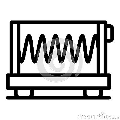 School oscilloscope icon, outline style Vector Illustration