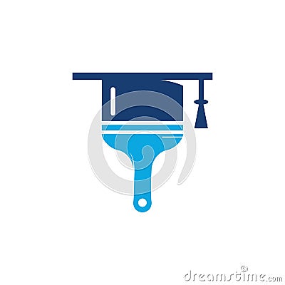 School paint vector logo design. Vector Illustration