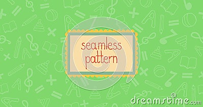 School and kindergarten pattern Vector Illustration