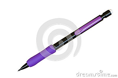 School Pencil with Eraser Stock Photo