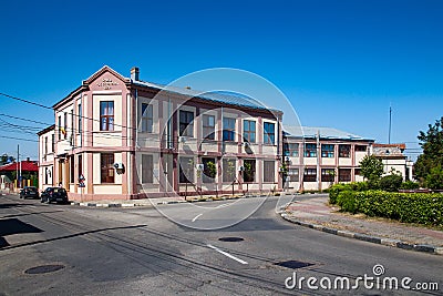 School Saint Gheorghe, or School Nr. 1, in Giurgiu Editorial Stock Photo