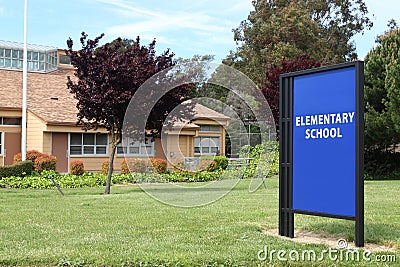 School Sign Stock Photo