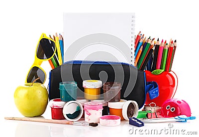 School stationery Stock Photo