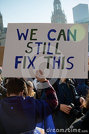 School Strike for Climate Change Editorial Stock Photo