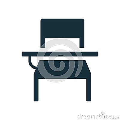 School student desk icon Stock Photo