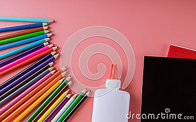 School supplies for back to school, college Stock Photo