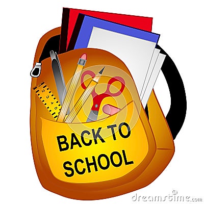 School Supplies Clip Art Cartoon Illustration