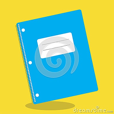 school supplies notebook blue 20 Vector Illustration