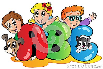 School theme with ABC leters Vector Illustration