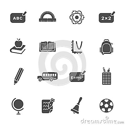 School theme icon set Vector Illustration