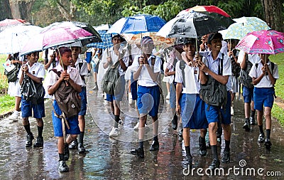 Schoolboys in uniform Editorial Stock Photo