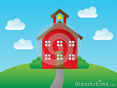 Schoolhouse Vector Illustration