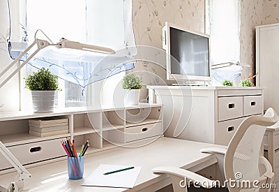 Schoolroom in home Stock Photo