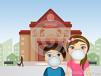 Schools closed for coronavirus contagion Stock Photo